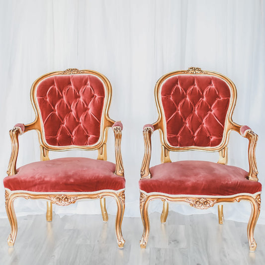 Blush Vintage French Bergere Chairs