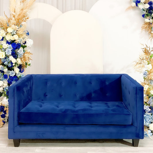 Duch Royal Blue Love Seat Sofa