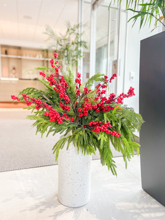 Festive Red Cherry Centerpiece