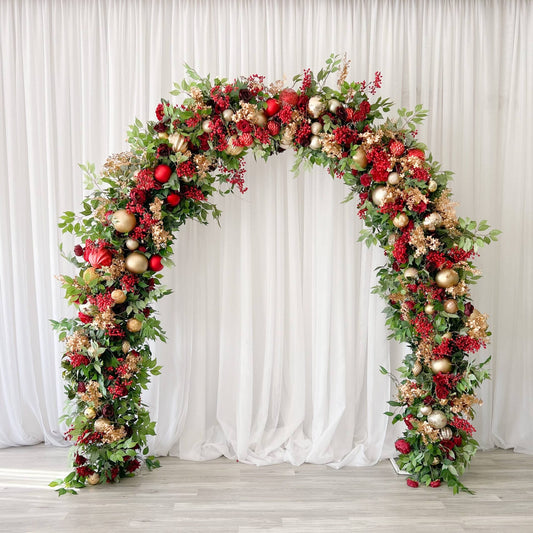 December Red & Gold Holiday Arch