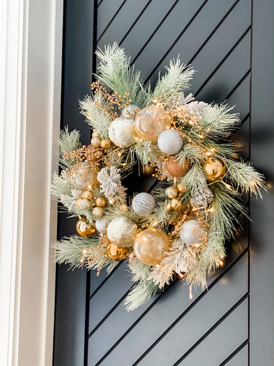 Modern Glam Metallic Wreath