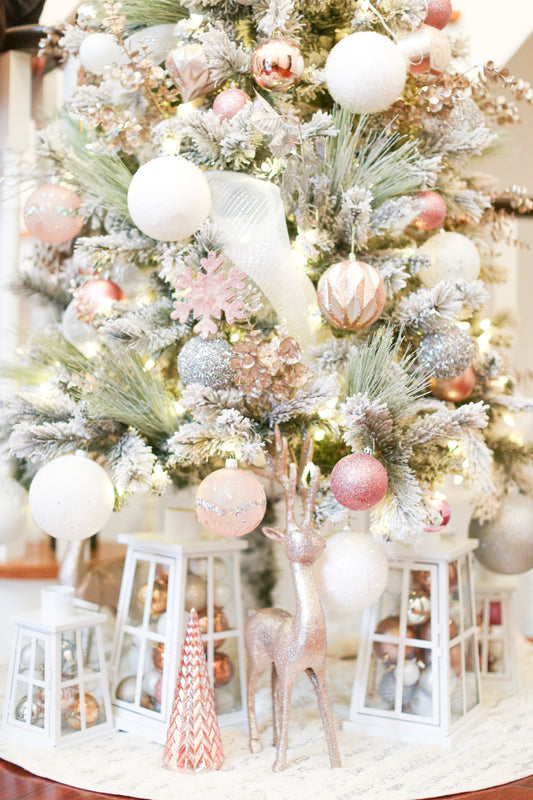 Blush Pink Vintage Christmas Tree