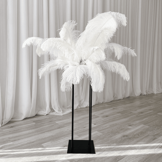 Erica White Ostrich Faux Feather Centerpiece